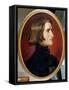 Portrait of Franz Liszt-Charles Edouard Boutibonne-Framed Stretched Canvas