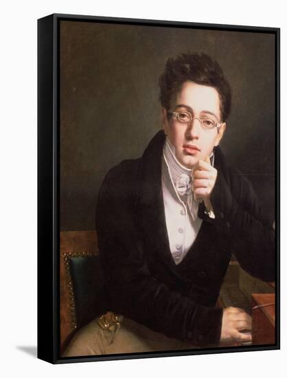 Portrait of Franz Schubert (1797-1828), Austrian Composer, Aged 17, circa 1814-null-Framed Stretched Canvas