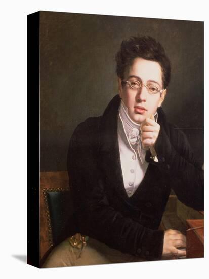 Portrait of Franz Schubert (1797-1828), Austrian Composer, Aged 17, circa 1814-null-Stretched Canvas