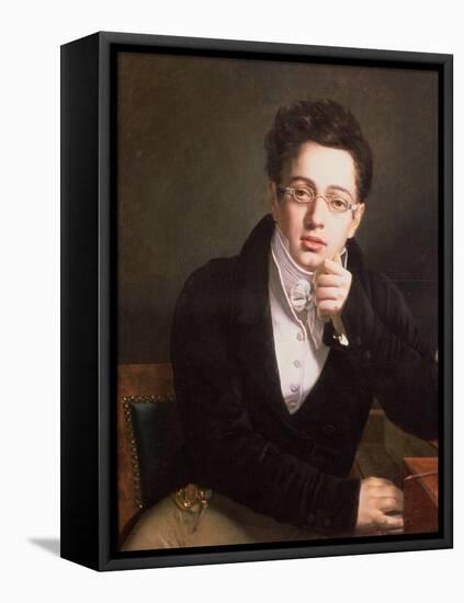 Portrait of Franz Schubert (1797-1828), Austrian Composer, Aged 17, circa 1814-null-Framed Stretched Canvas