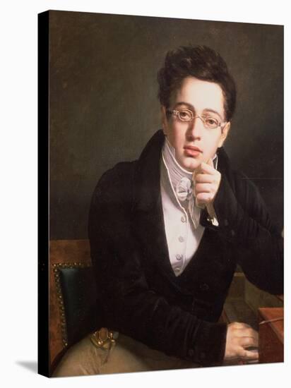 Portrait of Franz Schubert (1797-1828), Austrian Composer, Aged 17, circa 1814-null-Stretched Canvas