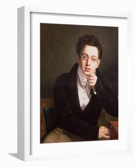 Portrait of Franz Schubert (1797-1828), Austrian Composer, Aged 17, circa 1814-null-Framed Giclee Print