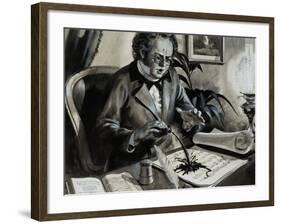 Portrait of Franz Schubert-Andrew Howat-Framed Giclee Print