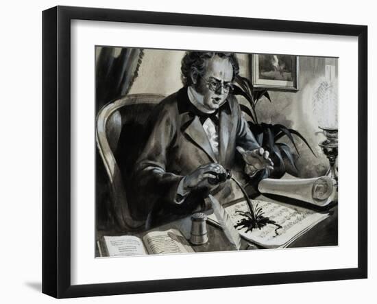 Portrait of Franz Schubert-Andrew Howat-Framed Giclee Print