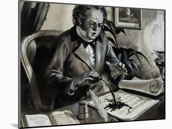 Portrait of Franz Schubert-Andrew Howat-Mounted Giclee Print