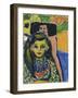 Portrait of Franzi in Front of Carved Chair, 1910-Ernst Ludwig Kirchner-Framed Giclee Print