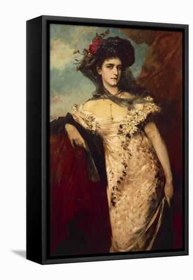 Portrait of Franziska Charlemont-Hans Makart-Framed Stretched Canvas