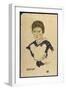 Portrait of Fraulein Toni Rieger-Egon Schiele-Framed Giclee Print