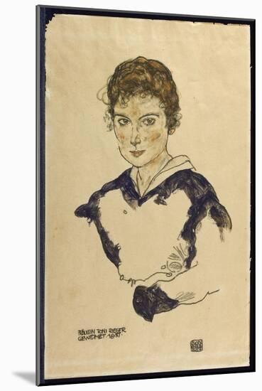 Portrait of Fraulein Toni Rieger-Egon Schiele-Mounted Giclee Print
