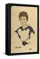Portrait of Fraulein Toni Rieger-Egon Schiele-Framed Stretched Canvas