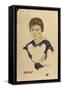 Portrait of Fraulein Toni Rieger-Egon Schiele-Framed Stretched Canvas