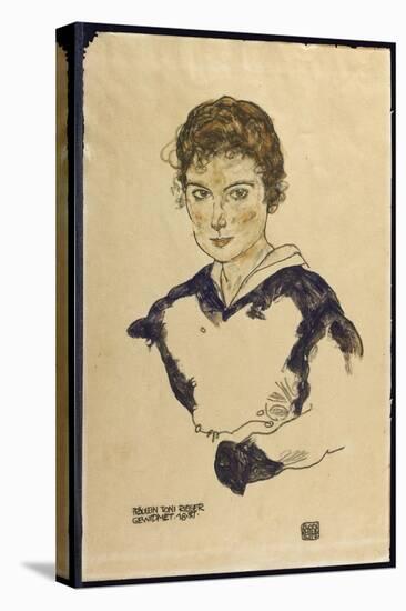Portrait of Fraulein Toni Rieger-Egon Schiele-Stretched Canvas