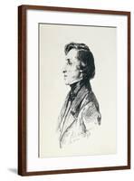 Portrait of Frederic Chopin (1810-49) 1847-Franz Xaver Winterhalter-Framed Giclee Print