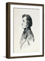 Portrait of Frederic Chopin (1810-49) 1847-Franz Xaver Winterhalter-Framed Giclee Print