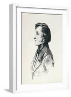 Portrait of Frederic Chopin (1810-49) 1847-Franz Xaver Winterhalter-Framed Giclee Print