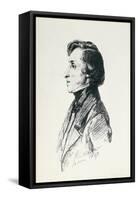 Portrait of Frederic Chopin (1810-49) 1847-Franz Xaver Winterhalter-Framed Stretched Canvas