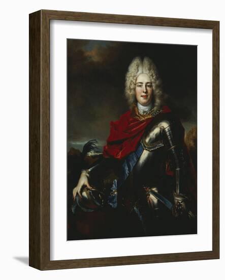 Portrait of Frederick Augustus II of Saxony (1696-1763), Later King Augustus III of Poland-Nicolas De Largilliere-Framed Giclee Print