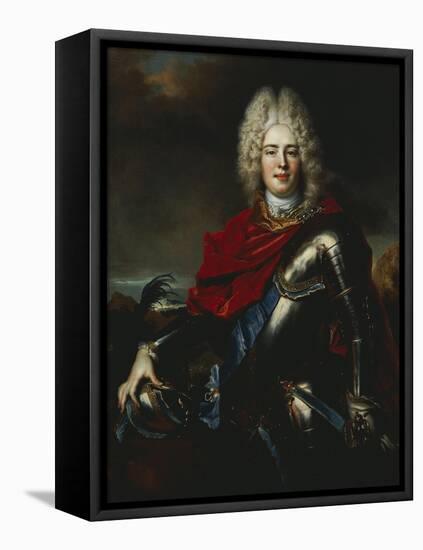 Portrait of Frederick Augustus II of Saxony (1696-1763), Later King Augustus III of Poland-Nicolas De Largilliere-Framed Stretched Canvas