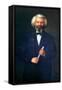 Portrait of Frederick Douglass-null-Framed Stretched Canvas