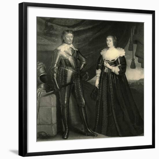 Portrait of Frederick Henry, Prince of Orange, and His Wife Amalia, Countess of Von Solms-Gerard Honthorst-Framed Giclee Print