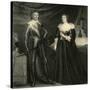 Portrait of Frederick Henry, Prince of Orange, and His Wife Amalia, Countess of Von Solms-Gerard Honthorst-Stretched Canvas
