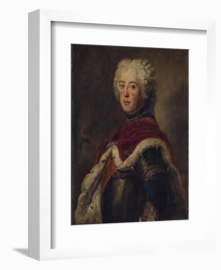 Portrait of Frederick II of Prussia-Antoine Pesne-Framed Giclee Print