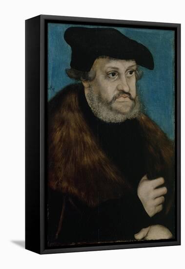 Portrait of Frederick the Wise, Elector of Saxony, C. 1525-1527-Lucas Cranach the Elder-Framed Stretched Canvas