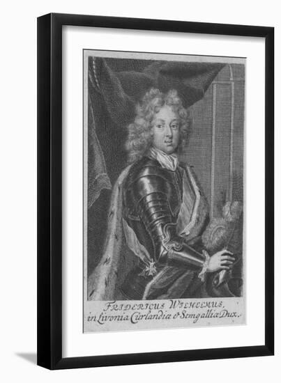 Portrait of Frederick William Kettler, Duke of Courland and Semigallia, C. 1710-Johann Martin Bernigeroth-Framed Premium Giclee Print