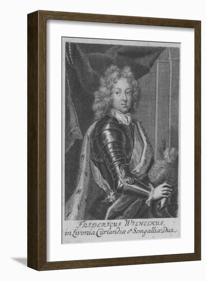 Portrait of Frederick William Kettler, Duke of Courland and Semigallia, C. 1710-Johann Martin Bernigeroth-Framed Giclee Print