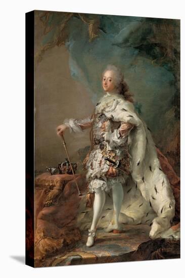 Portrait of Frederik V in Anointment Robe, C. 1750-Carl Gustaf Pilo-Stretched Canvas