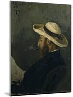 Portrait of Fredrik Collett, 1875 oil on board-Fritz Thaulow-Mounted Giclee Print