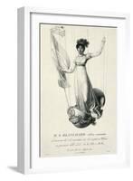 Portrait of French Balloonist Sophie Blanchard During Her Flight in Milan, Italy, 1811-Luigi Rados-Framed Giclee Print