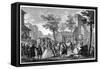 Portrait of French Fashion-Augustin De Saint-aubin-Framed Stretched Canvas