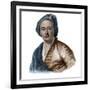 Portrait of french painter Maurice Quentin Delatour (De La Tour) (1704-1788)-French School-Framed Giclee Print