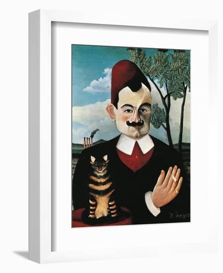 Portrait of French Writer Pierre Loti, Pseudonym of Louis Marie Julien Viaud-Henri Rousseau-Framed Giclee Print