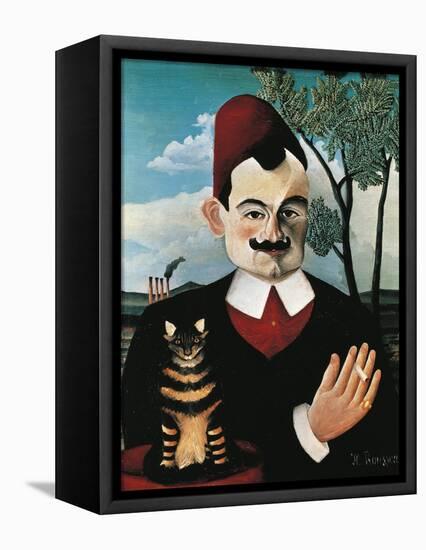 Portrait of French Writer Pierre Loti, Pseudonym of Louis Marie Julien Viaud-Henri Rousseau-Framed Stretched Canvas