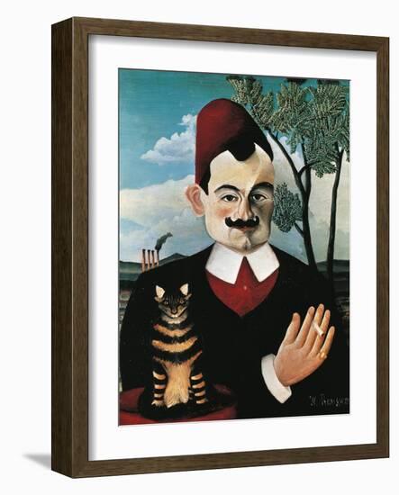 Portrait of French Writer Pierre Loti, Pseudonym of Louis Marie Julien Viaud-Henri Rousseau-Framed Giclee Print