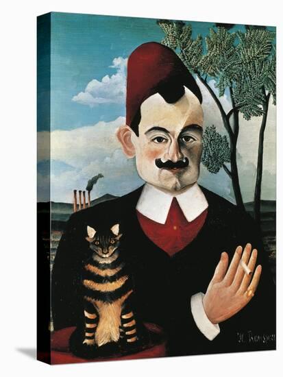 Portrait of French Writer Pierre Loti, Pseudonym of Louis Marie Julien Viaud-Henri Rousseau-Stretched Canvas