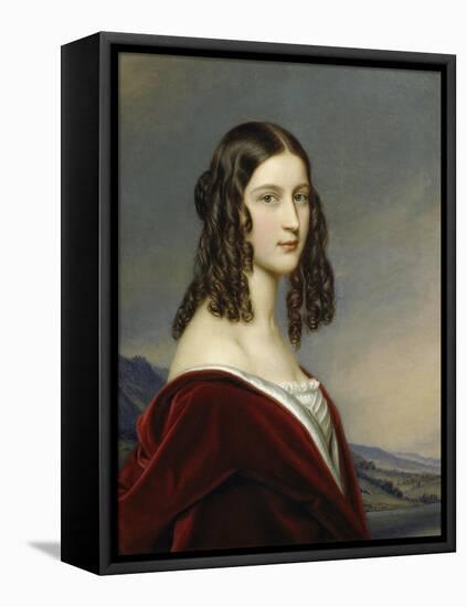 Portrait of Friederike Von Freiin Gumppenberg, 1843-Joseph Karl Stieler-Framed Stretched Canvas