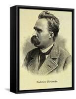 Portrait of Friedrich Nietzsche-Stefano Bianchetti-Framed Stretched Canvas