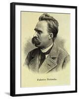 Portrait of Friedrich Nietzsche-Stefano Bianchetti-Framed Premium Giclee Print