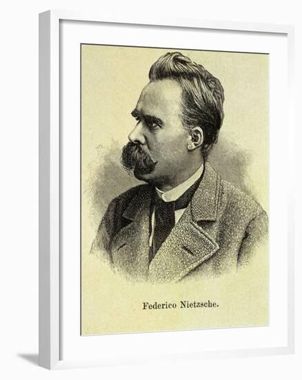 Portrait of Friedrich Nietzsche-Stefano Bianchetti-Framed Giclee Print