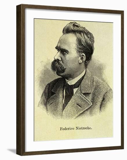 Portrait of Friedrich Nietzsche-Stefano Bianchetti-Framed Giclee Print