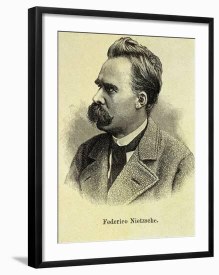 Portrait of Friedrich Nietzsche-Stefano Bianchetti-Framed Giclee Print