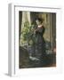 Portrait of Fru Lisen Samson, Nee Hirsch, Arranging Flowers at a Window, 1881-Anders Leonard Zorn-Framed Giclee Print