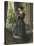 Portrait of Fru Lisen Samson, Nee Hirsch, Arranging Flowers at a Window, 1881-Anders Leonard Zorn-Stretched Canvas