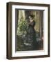 Portrait of Fru Lisen Samson, Nee Hirsch, Arranging Flowers at a Window, 1881-Anders Leonard Zorn-Framed Giclee Print