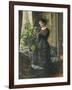 Portrait of Fru Lisen Samson, Nee Hirsch, Arranging Flowers at a Window, 1881-Anders Leonard Zorn-Framed Giclee Print