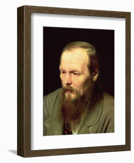 Portrait of Fyodor Dostoyevsky (1821-81) 1872-Vasili Grigorevich Perov-Framed Giclee Print