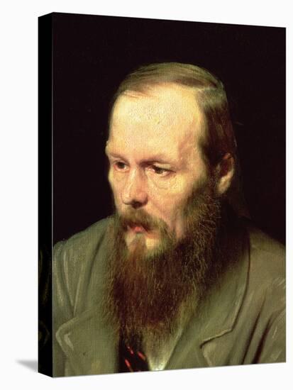 Portrait of Fyodor Dostoyevsky (1821-81) 1872-Vasili Grigorevich Perov-Stretched Canvas